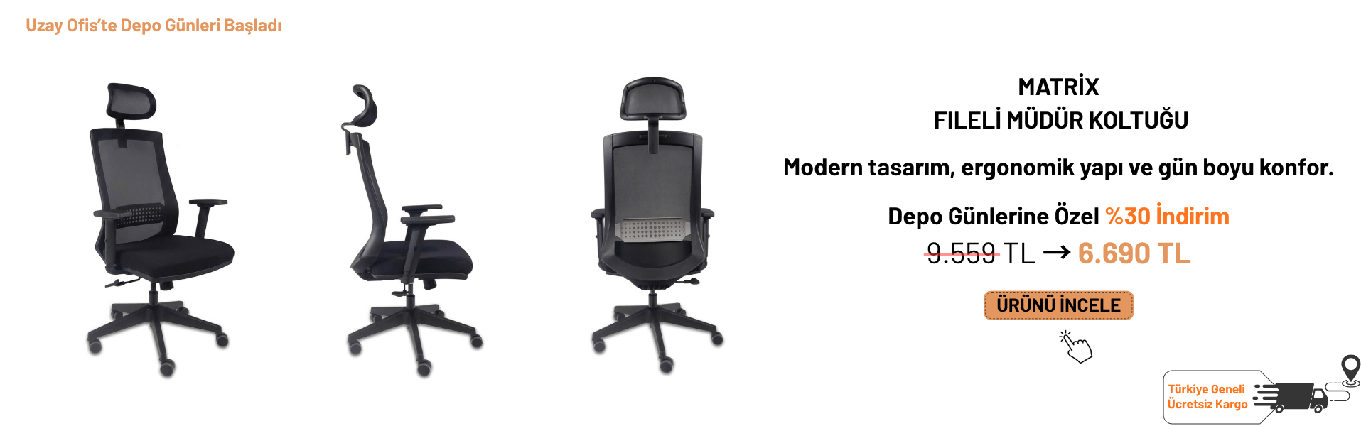 Uzay Ofis Matrix fileli müdür koltuğu siyah ergonomik ofis koltuğu modeli