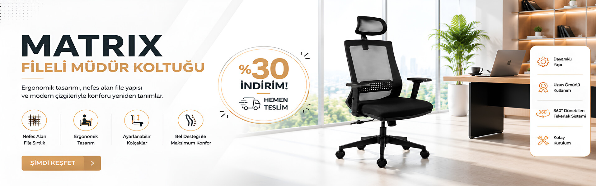 Uzay Ofis Matrix Fileli Müdür Koltuğu ergonomik ofis koltuğu modeli