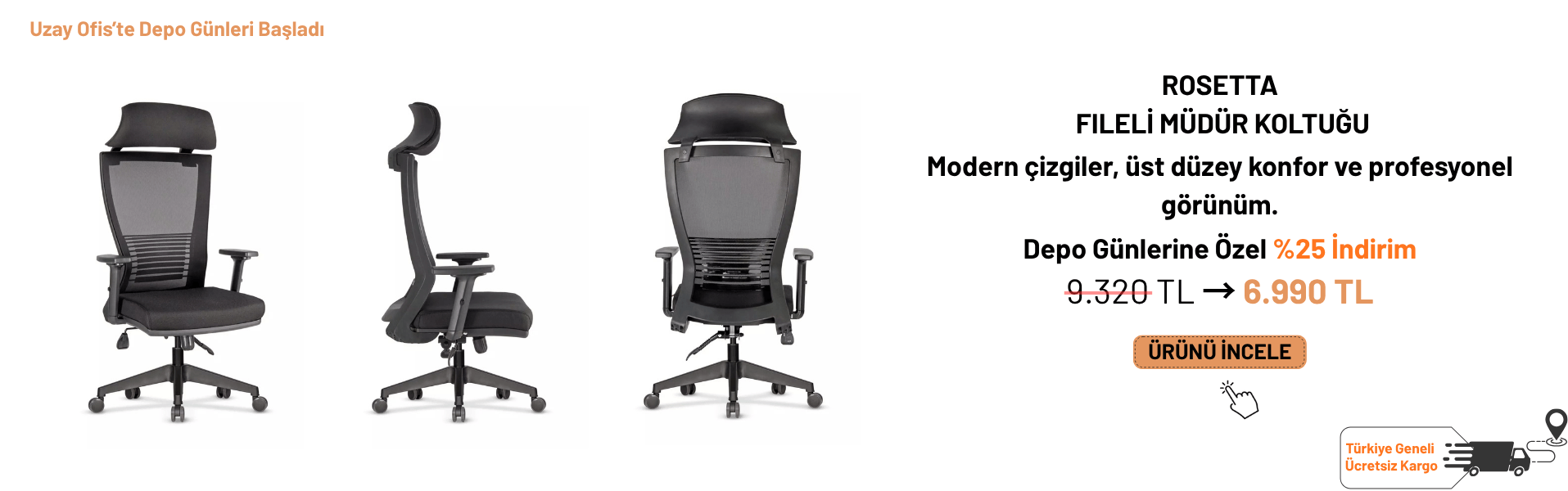 Uzay Ofis Rosetta fileli müdür koltuğu modern ergonomik ofis koltuğu modeli